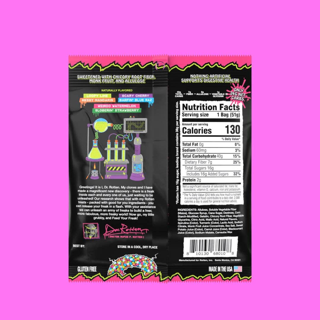Sour Cruncheez Gummy Candy: GF, Prebiotics, Low Sugar