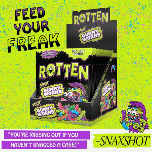 Sour Gummy Worms Candy: GF, Prebiotics, Low Sugar
